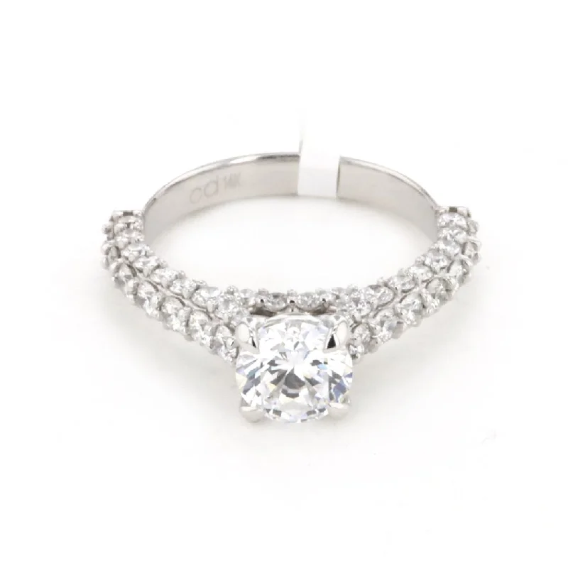 platinum engagement ring for women -1.37 ctw Diamond Solitaire Engagement Ring