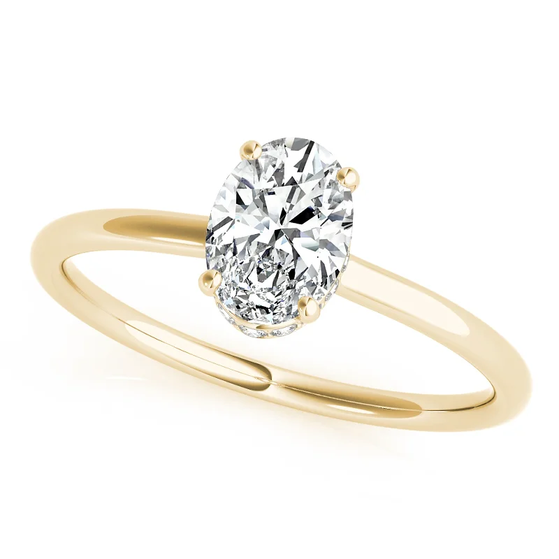 unique promise ring for her -Auriya 14k Yellow Gold Lab Grown Oval Diamond Halo Engagement Ring 0.50 to 5.00 ct. tw. (F-G VS)