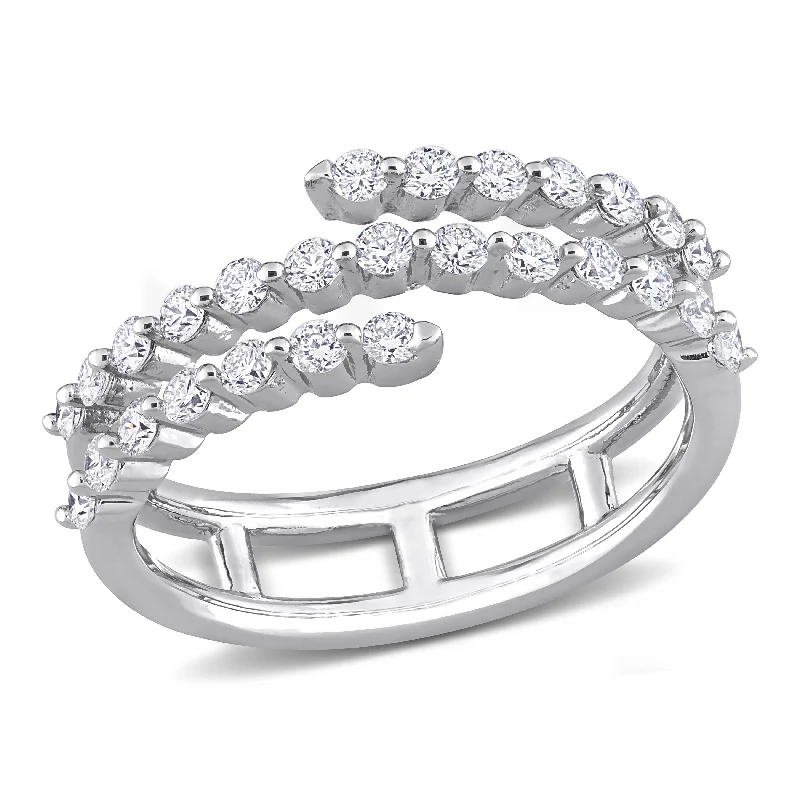 custom promise ring for women -Created Forever 5/8ct TW Lab-Grown Diamond Coil Ring in Platinum Silver