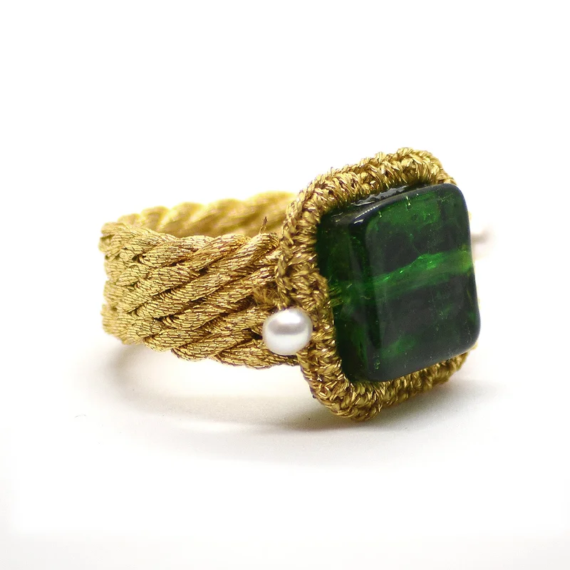 diamond cluster ring for women -Myrto Ring | Verde