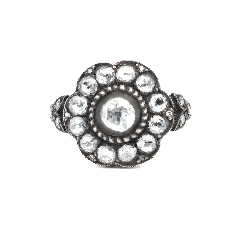 custom name ring for women -Victorian Diamond Ring