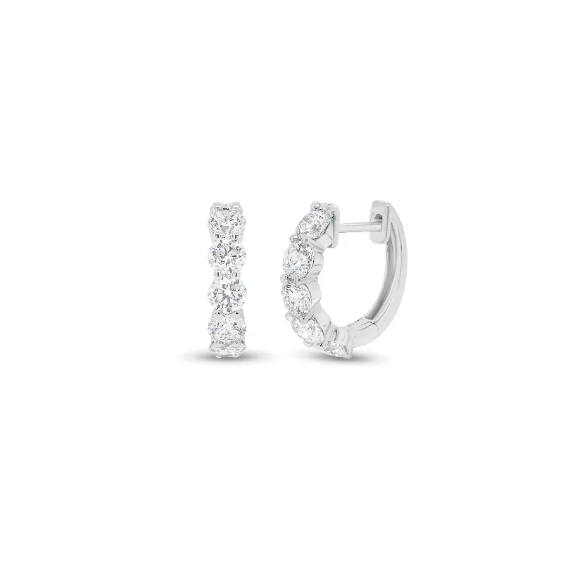 large stud earrings for women-1.58 ct Diamond Huggie Earrings