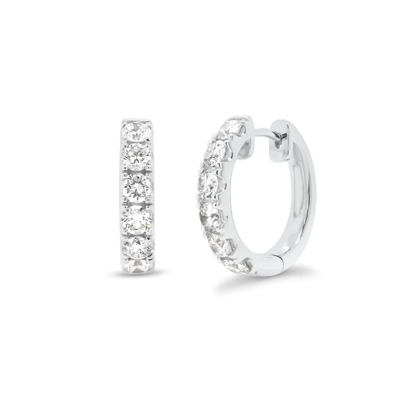 men’s stud earrings-1.63 ct Diamond Huggie Earrings