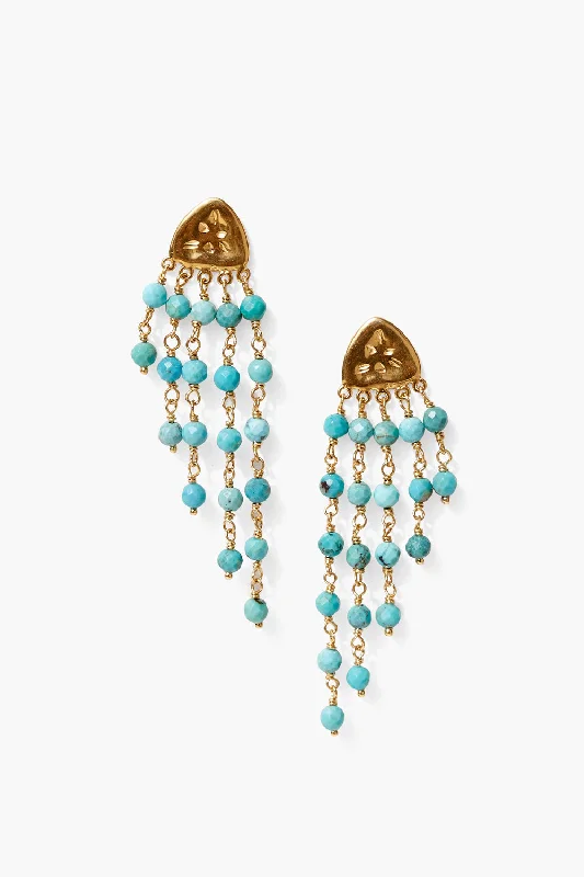 trendy stud earrings-Bolide Earrings Turquoise