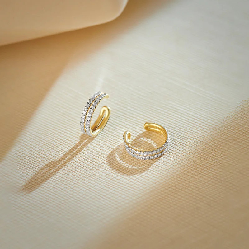 women’s gold diamond stud earrings-Classic Ear Cuffs