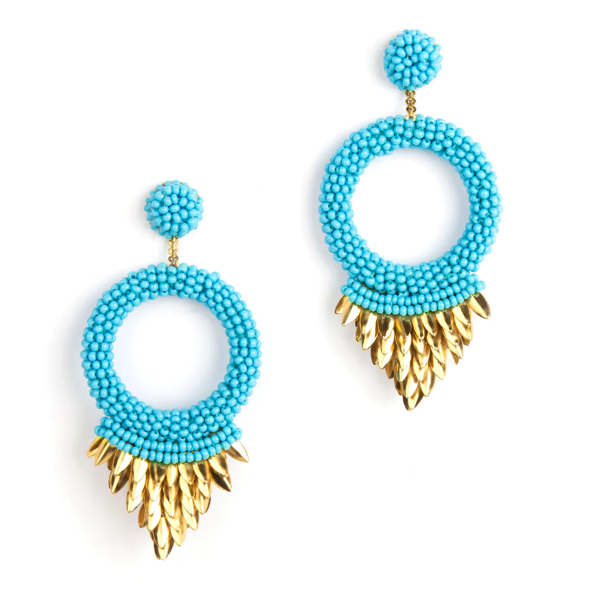 statement stud earrings-Franka Turquoise