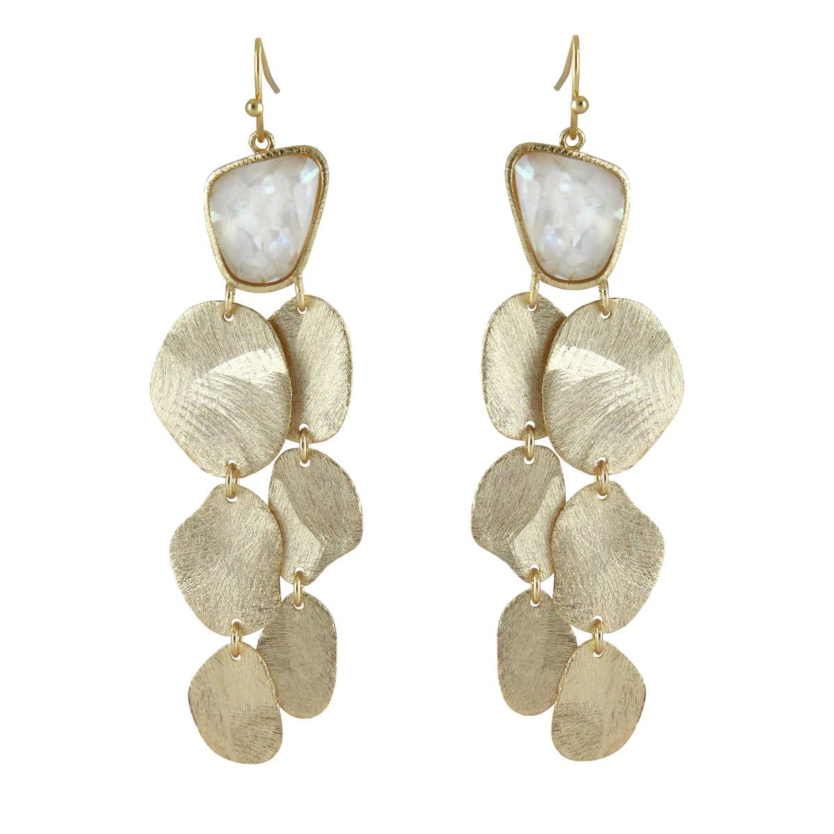 stud earrings with colored stones-Heather Mother Pearl