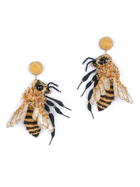 silver star stud earrings-Honeybee