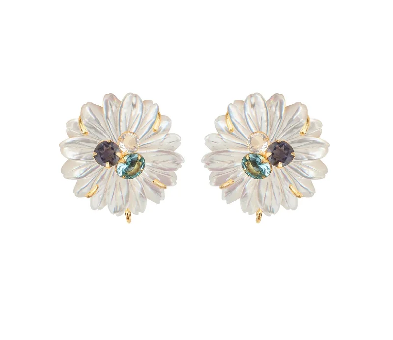 small stud earrings for women-Irina flower