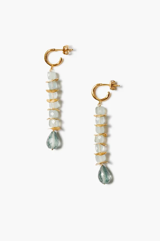 designer stud earrings-Joya Earrings Aquamarine