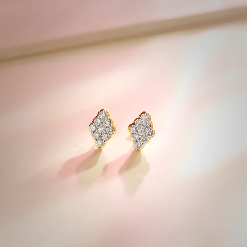 heart-shaped stud earrings-Kite Diamond Earrings