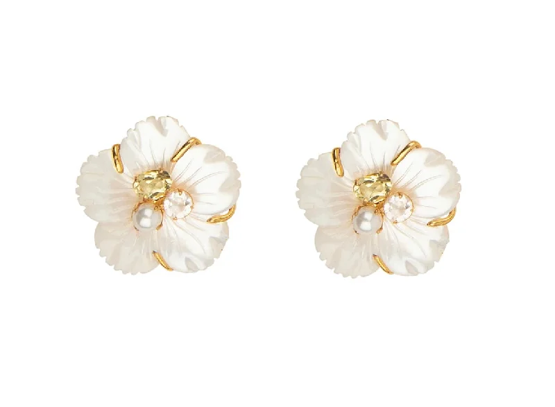 custom stud earrings-Livia Flower