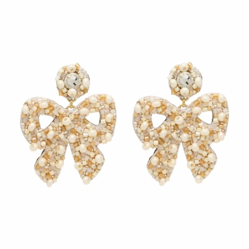 diamond stud earrings for everyday wear-Lorraine Bow Earrings