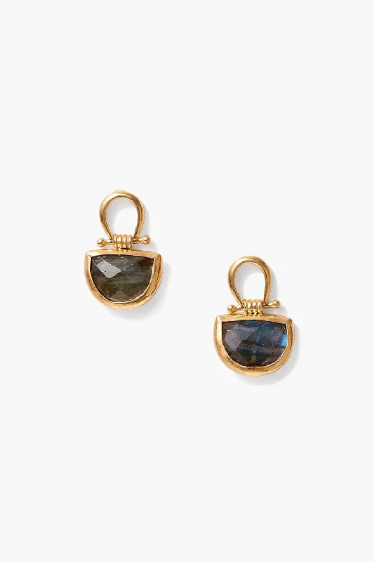 pearl stud earrings for women-Luna Stud Earrings Labradorite