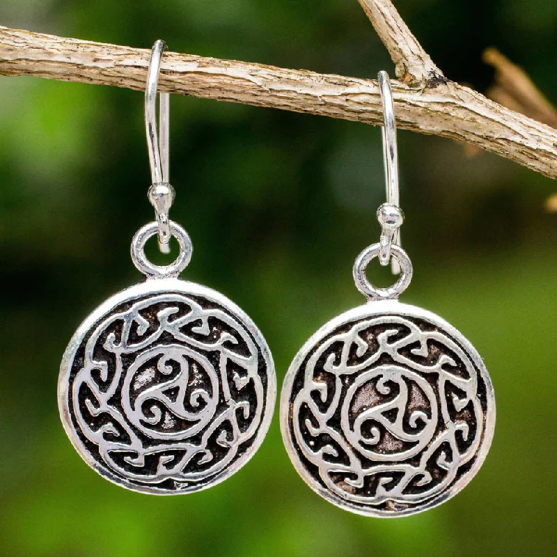 chic stud earrings for women-NOVICA Sterling Silver 'Sister Goddess' Earrings (Thailand)