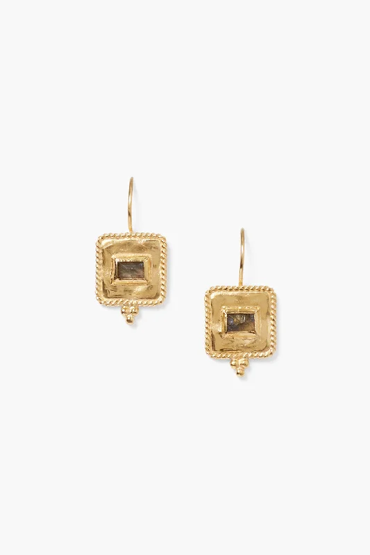 diamond stud earrings-Pilar Earrings Gold Labradorite