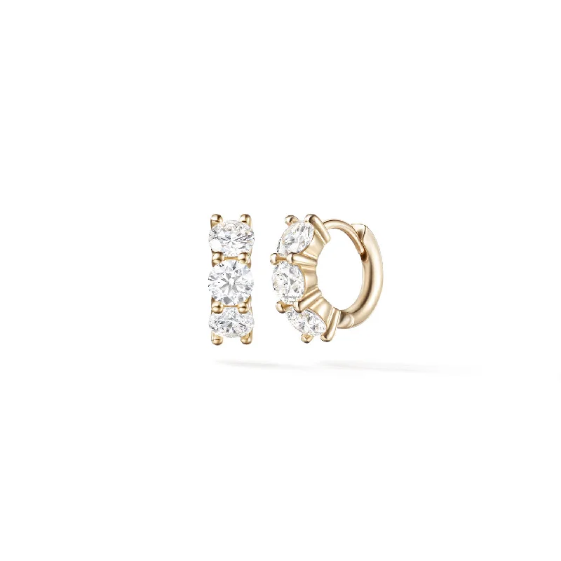 luxury stud earrings-SADIE HUGGIE HOOP (4mm)