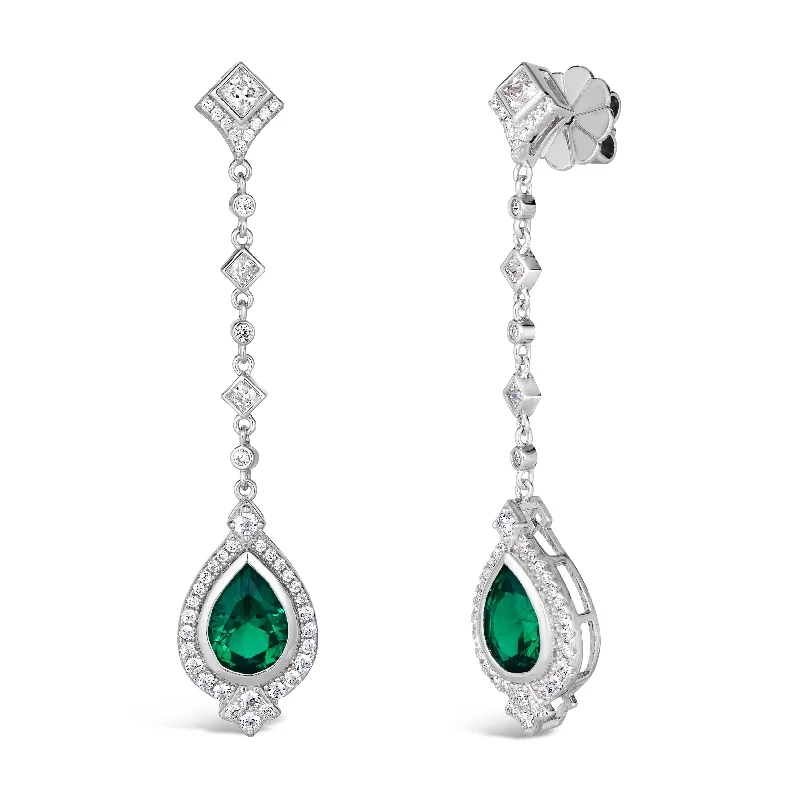 stud earrings with diamonds-St. Michelle Elongated Drops