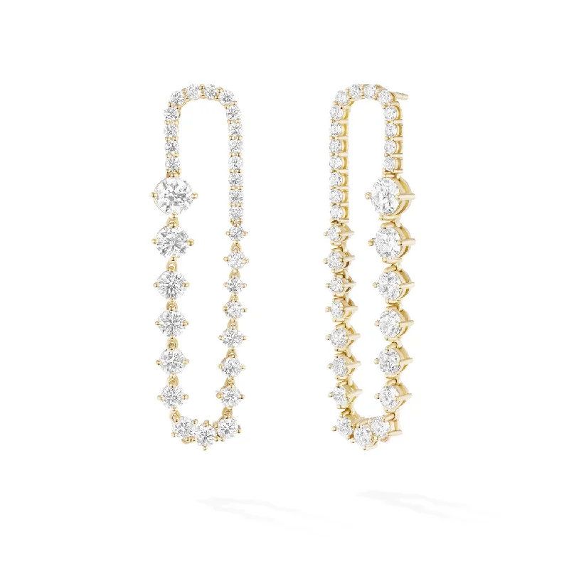 hoop and stud earrings set-STELLA ELLIPSE EARRING