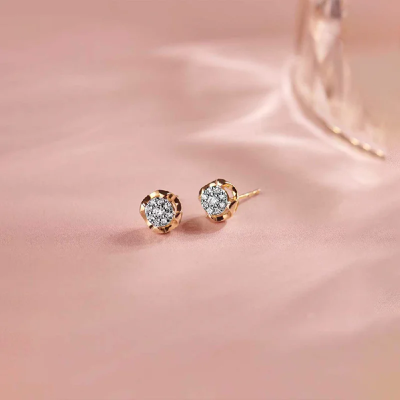 stud earrings for sensitive ears-Tailored Round Diamond Earrings