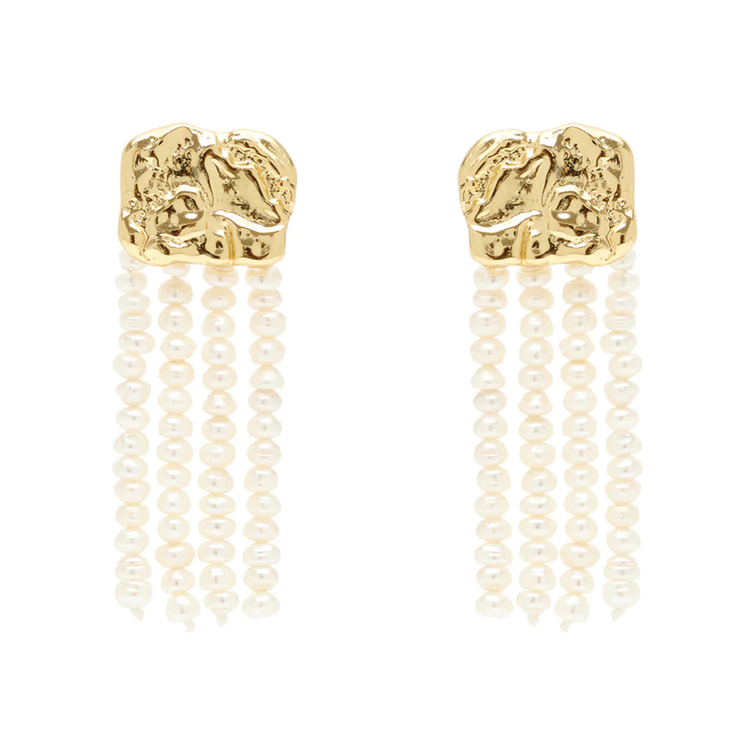 chic stud earrings for women-Lina Pearl